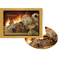 Golden Fireplace Holiday Greeting Card with Matching CD